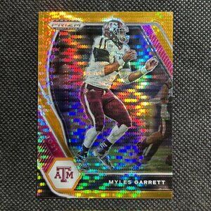 2021 Prizm Draft Picks Orange Pulsar Prizm #100 Myles Garrett /49 SSP SP Browns